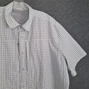 5.11 Tactical Series Mens XL Short Sleeve Snap Shirt Windowpane Zip Pocket